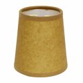 Homeroots 4 in. Canvas Chandelier Kraft Paper Lampshades, Olive, 6PK 470154